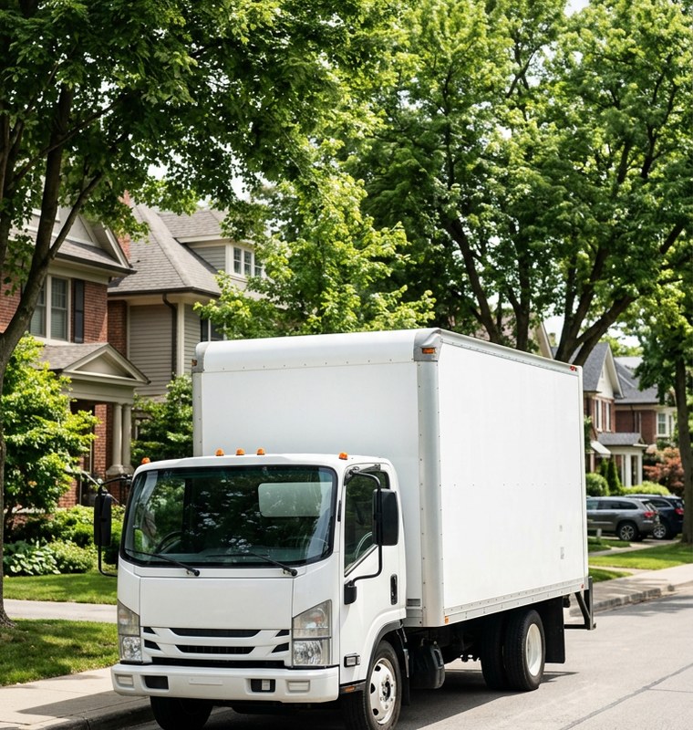 Premier Texas Movers mover carrying packed boxes on a New Braunfels home move